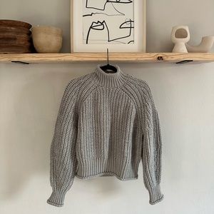 Thick Knitted Taupe Sweater